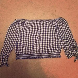 Hollister crop top, strapless(M)